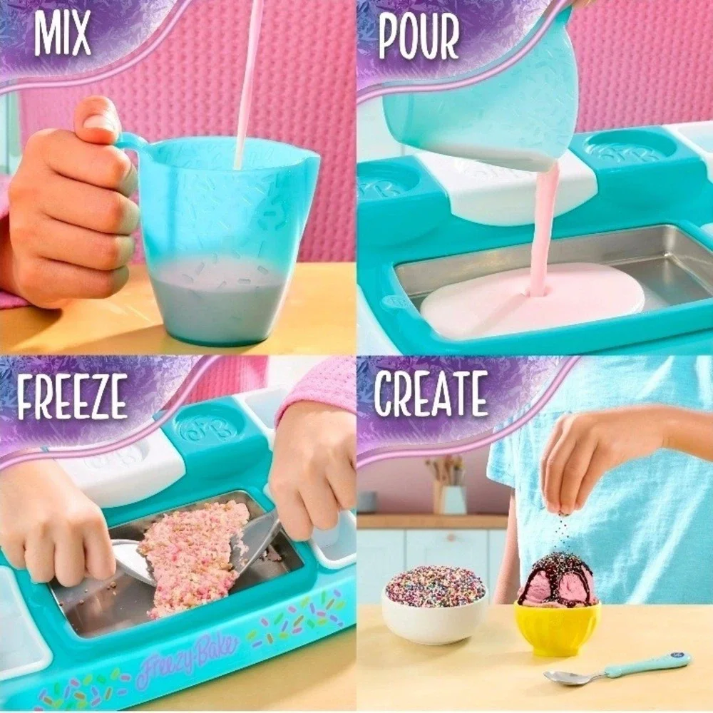 Easy Bake Freezy Ice Cream Refill‎ Mix 2 Pack Chocolate S'mores & Strawberry New
